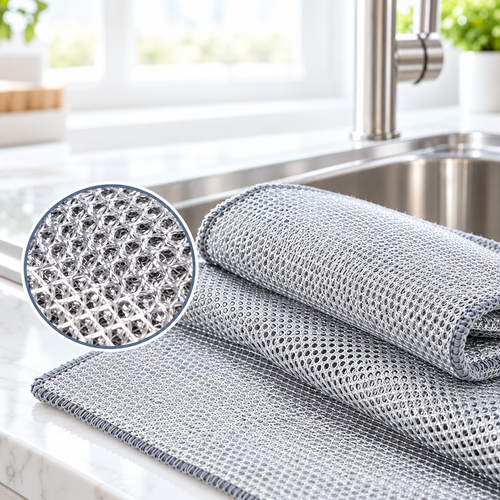 Chiffons de nettoyage double couche — 20 × 20 cm