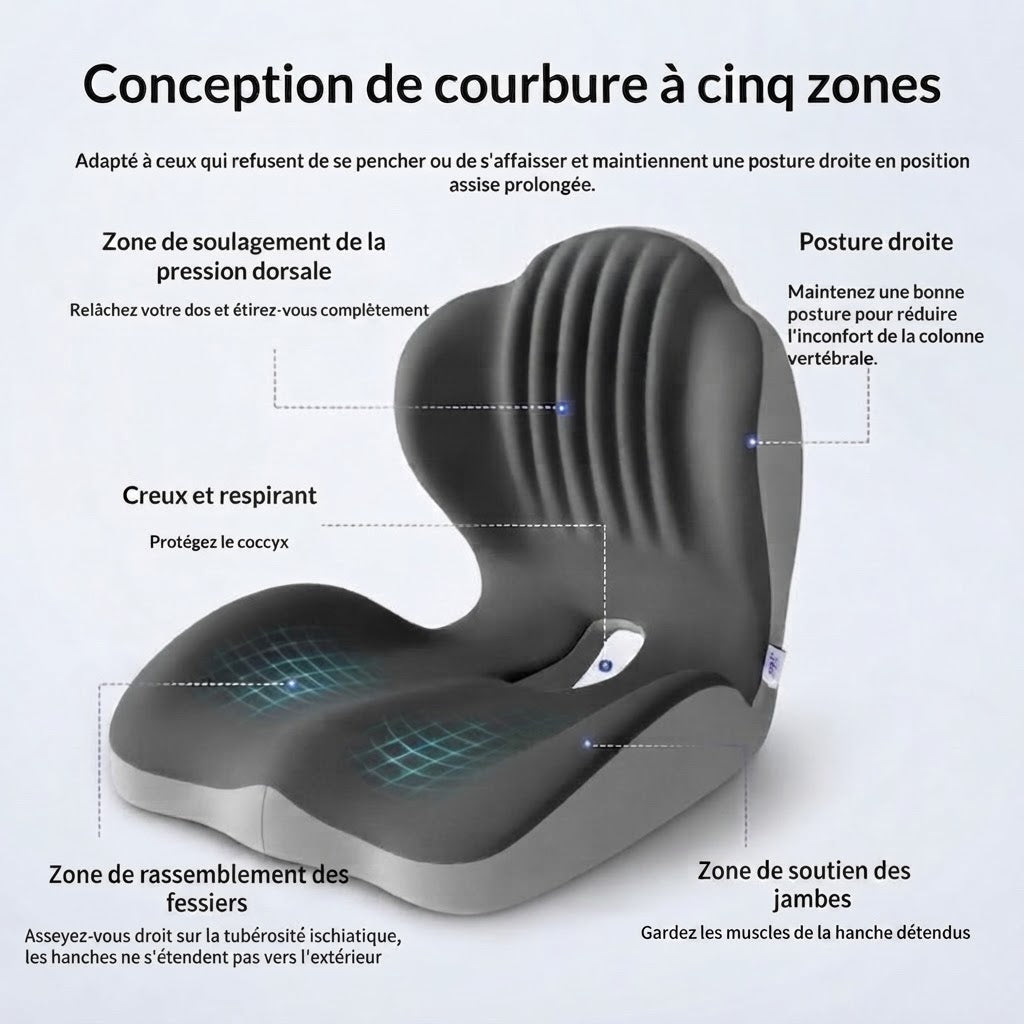 Coussin de Support Lombaire Ergonomique