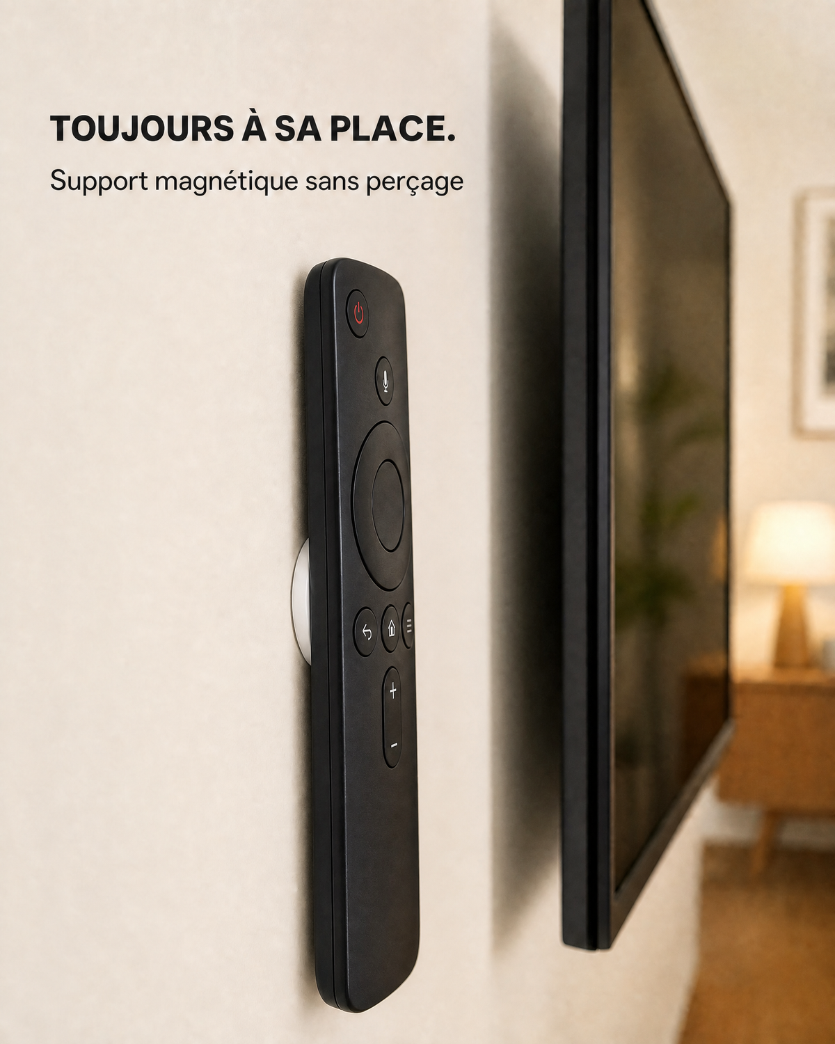 Support Magnétique pour Télécommandes – Fixation Sans Perçage (Lot de 3)